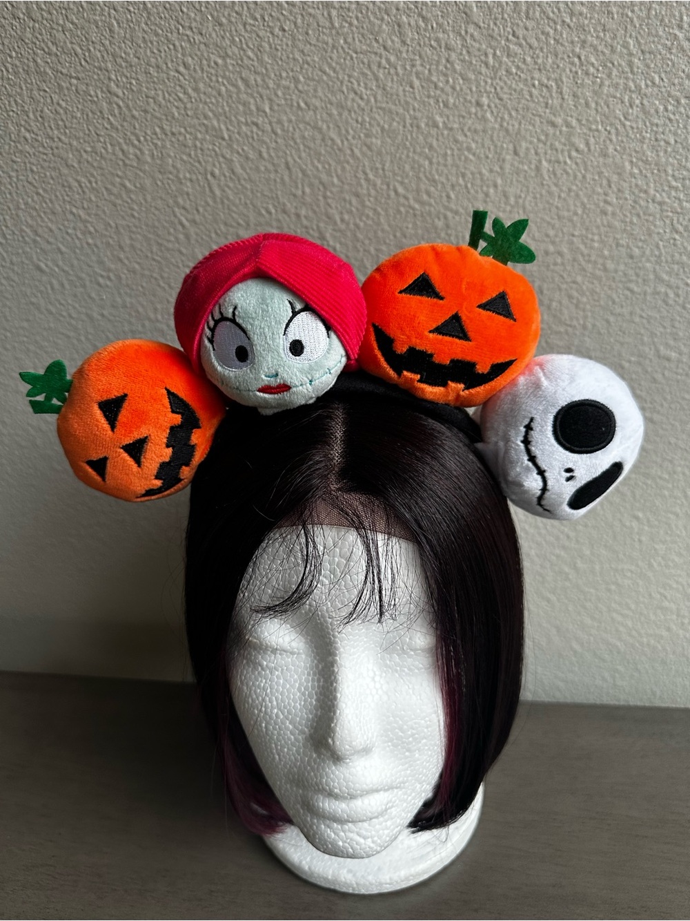 Disney Parks create headband Jack & Sally Ears Set. Includes Pumpkin Headband.
